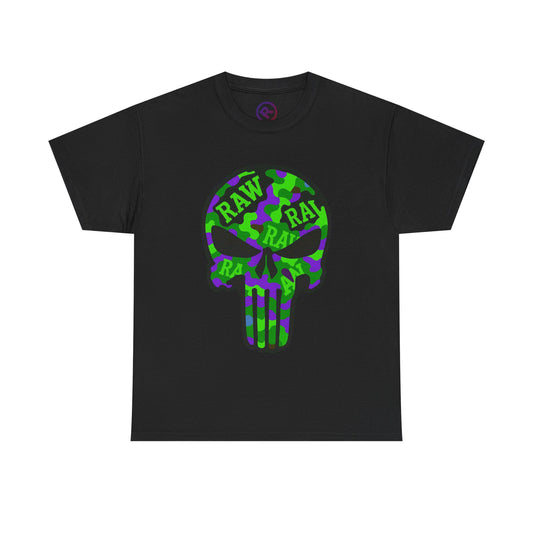 Raw+Sushi "CAMO PUNISHER" Heavy Cotton Tee