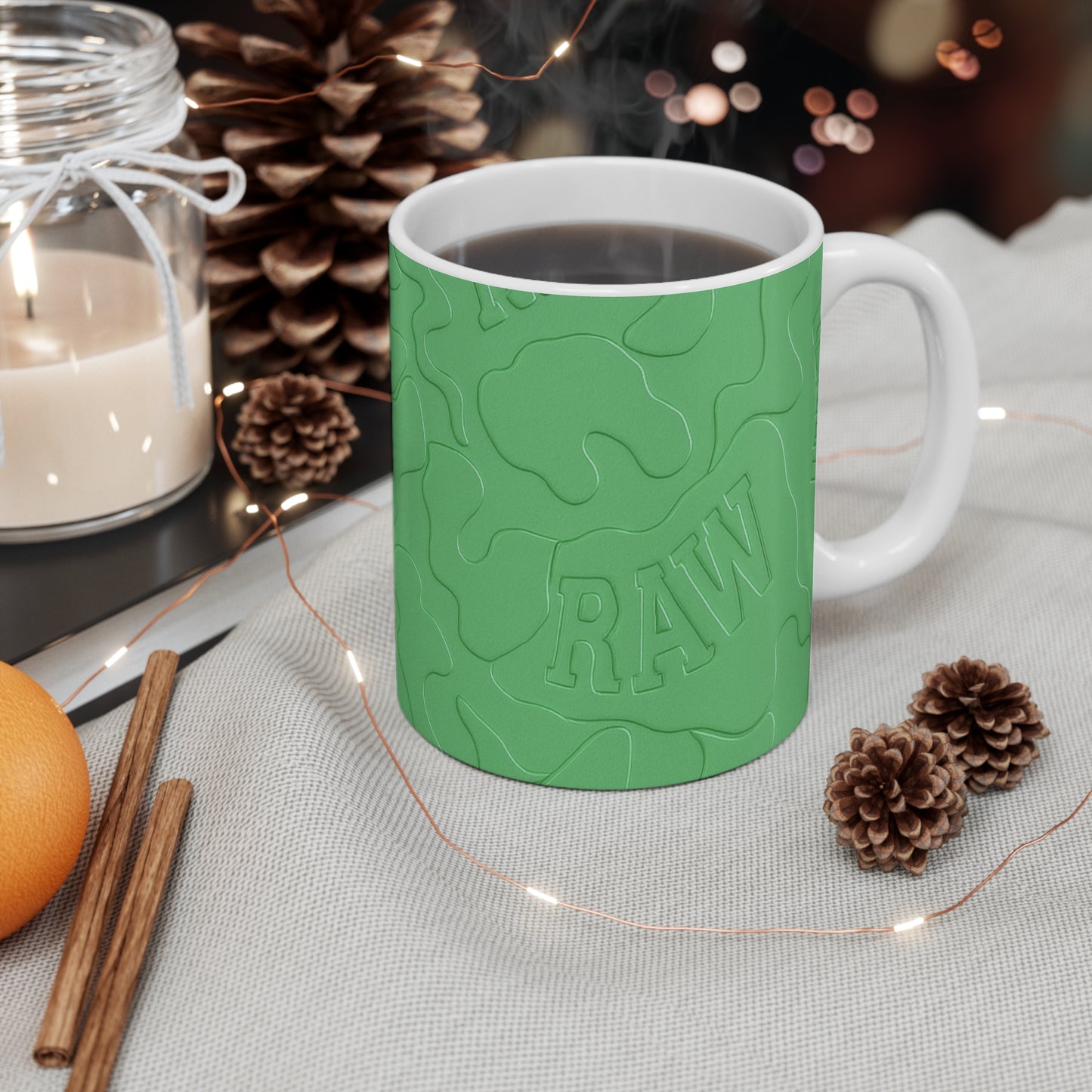RawSushi "green marbled camo" Mug 11oz