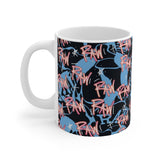 Raw Sushi "raw script camo" stamp Mug 11oz