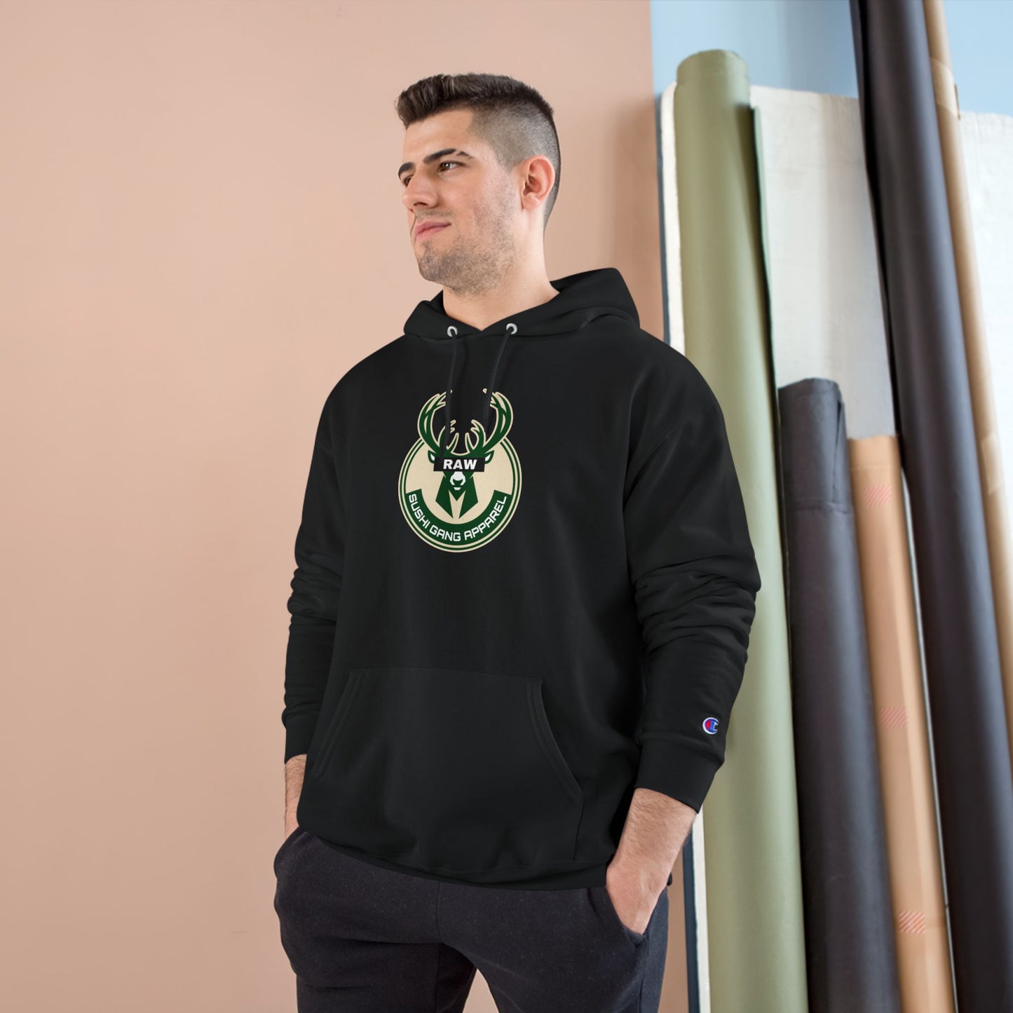 Raw+Sushi x Champion "BUCKS STAMP" (NBA EDITION)
