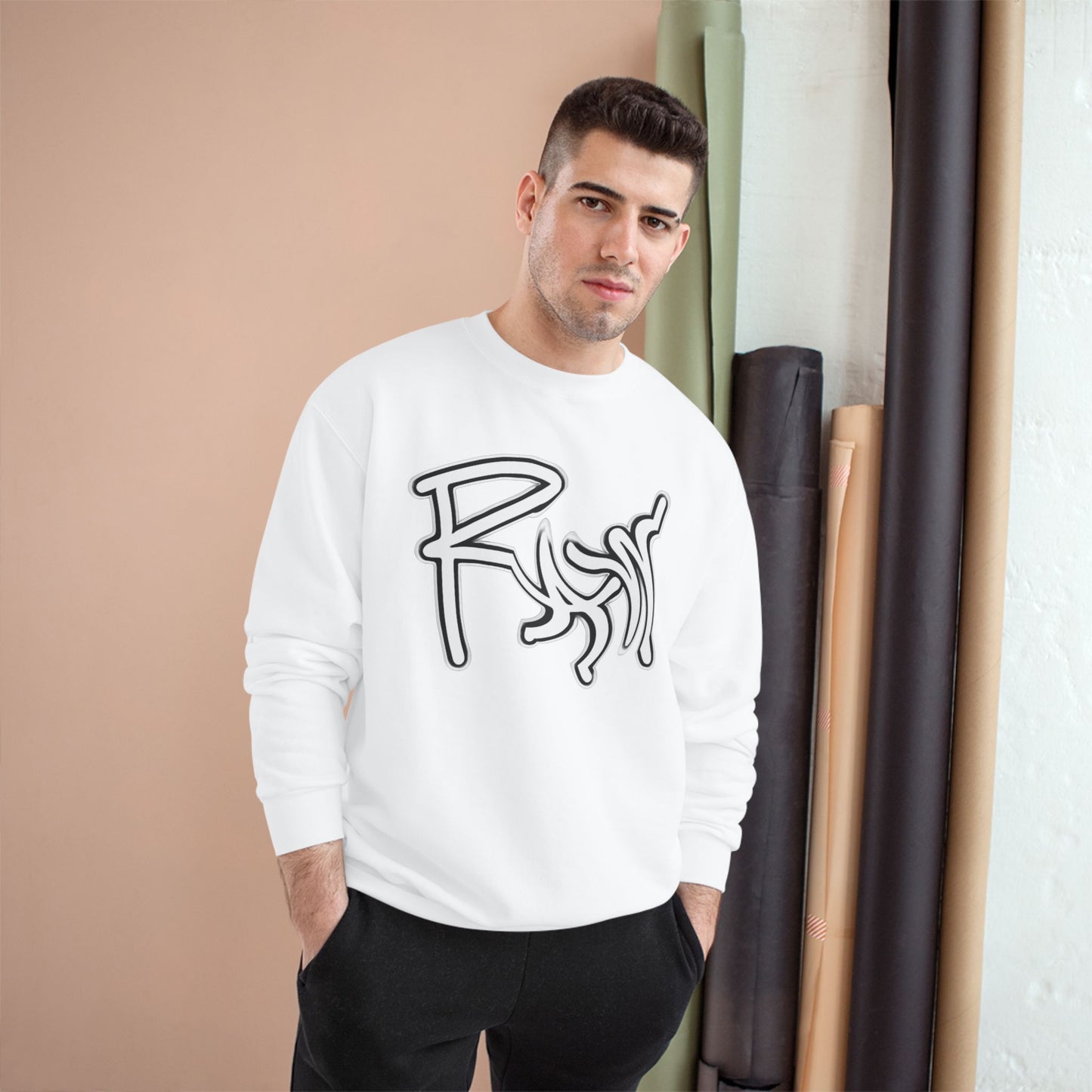 Raw+Sushi "RAW" Champion Sweatshirt white