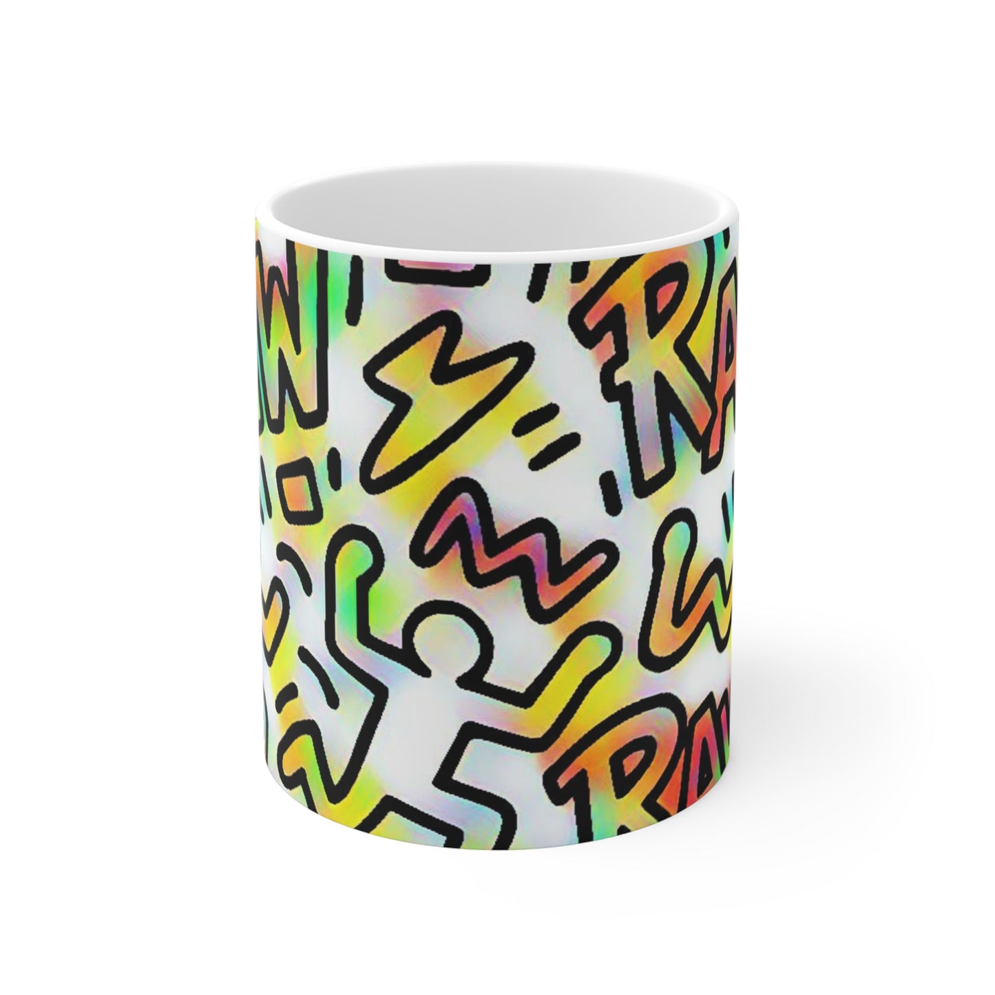 RawSushi "raw graffiti" white Mug 11oz