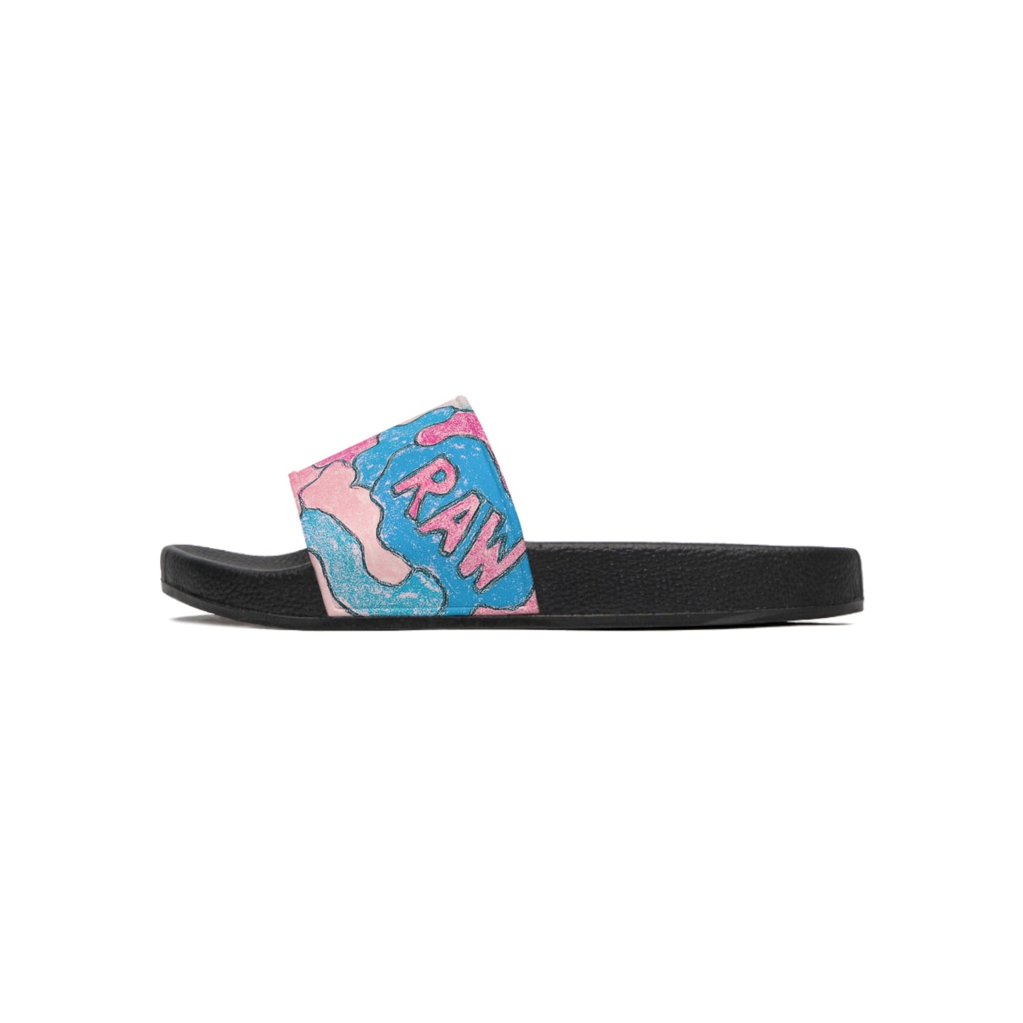 Raw+Sushi "CRAYOLA CAMO" Slide Sandals multi/blk