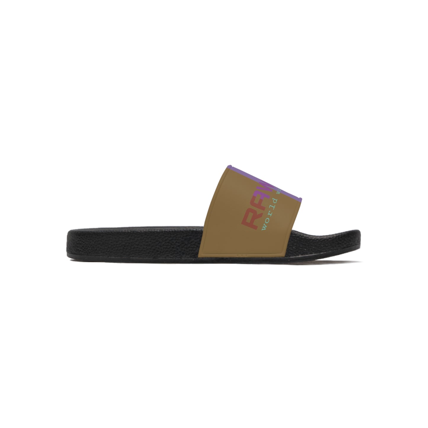 Raw+Sushi "world wide exploration" Slide Sandals multi color