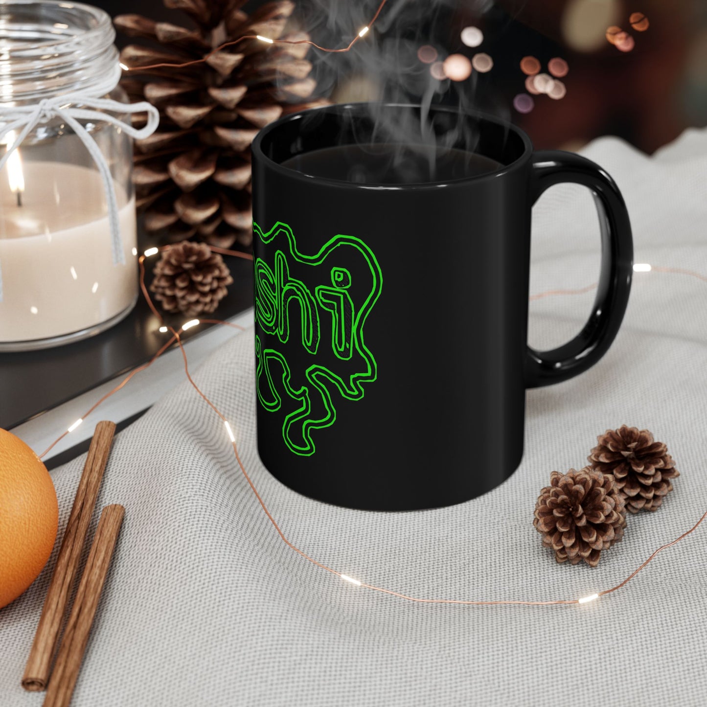 Raw+Sushi "Sushi" (slimed coffee) 11oz Black Mug