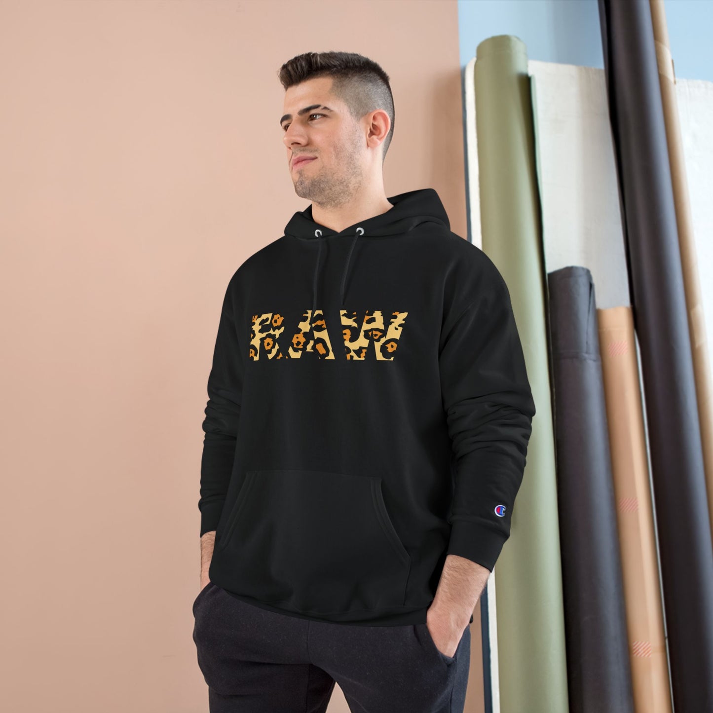 Raw+Sushi x Champion "Raw Leopard" Hoodie