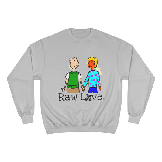 Raw+sushi "RAW LOVE" Champion Crew neck (grey)