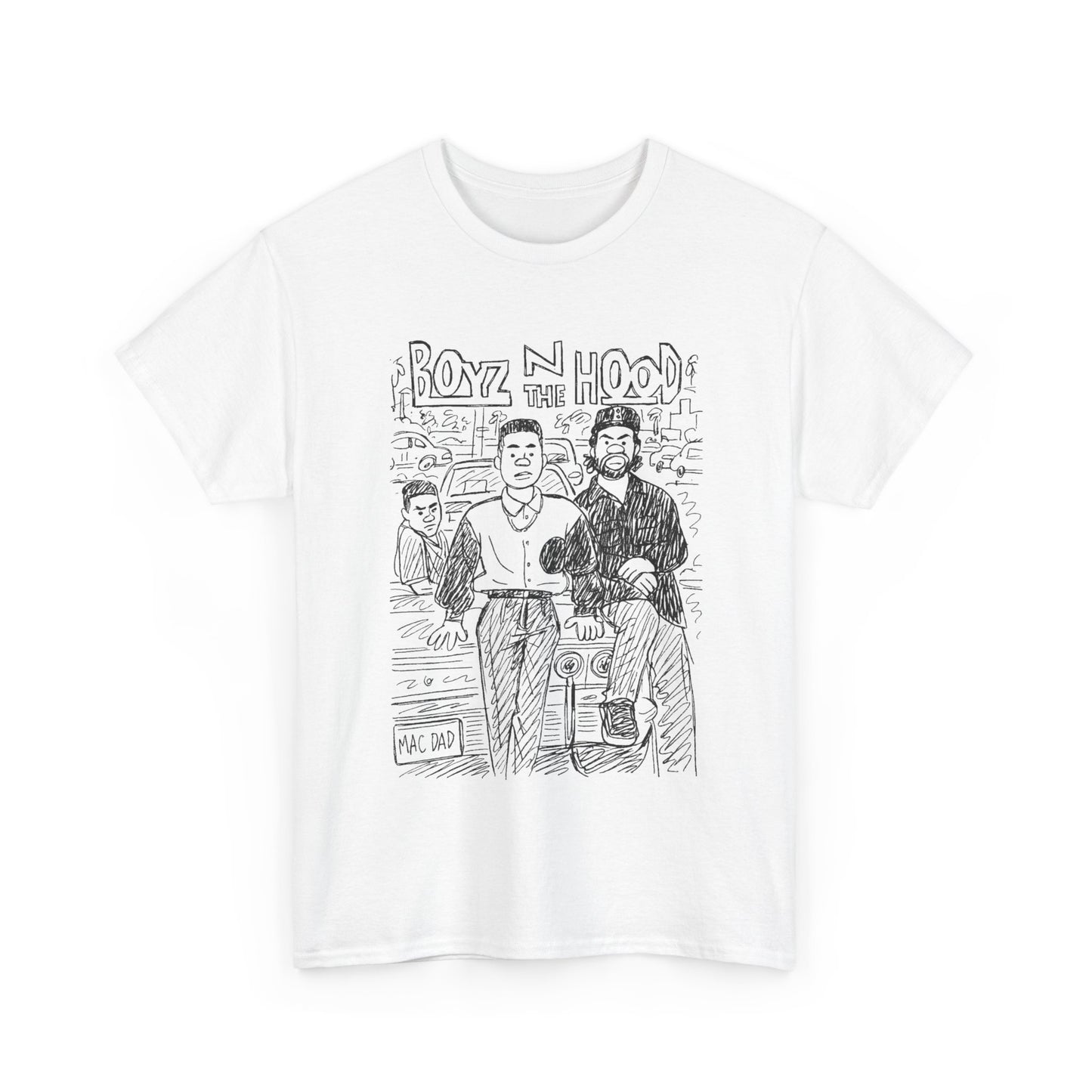 Raw+Sushi "Raw boyz N tha Hood" Heavy Cotton Tee white