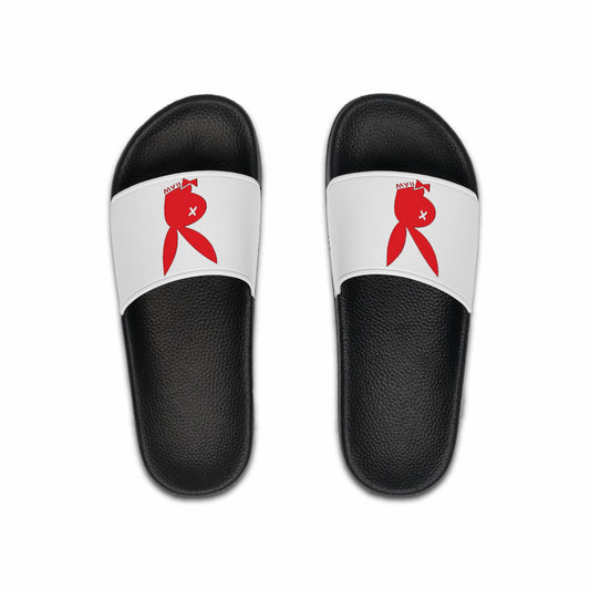 Raw+Sushi "PLAY BOYZ" Slide Sandals WHT