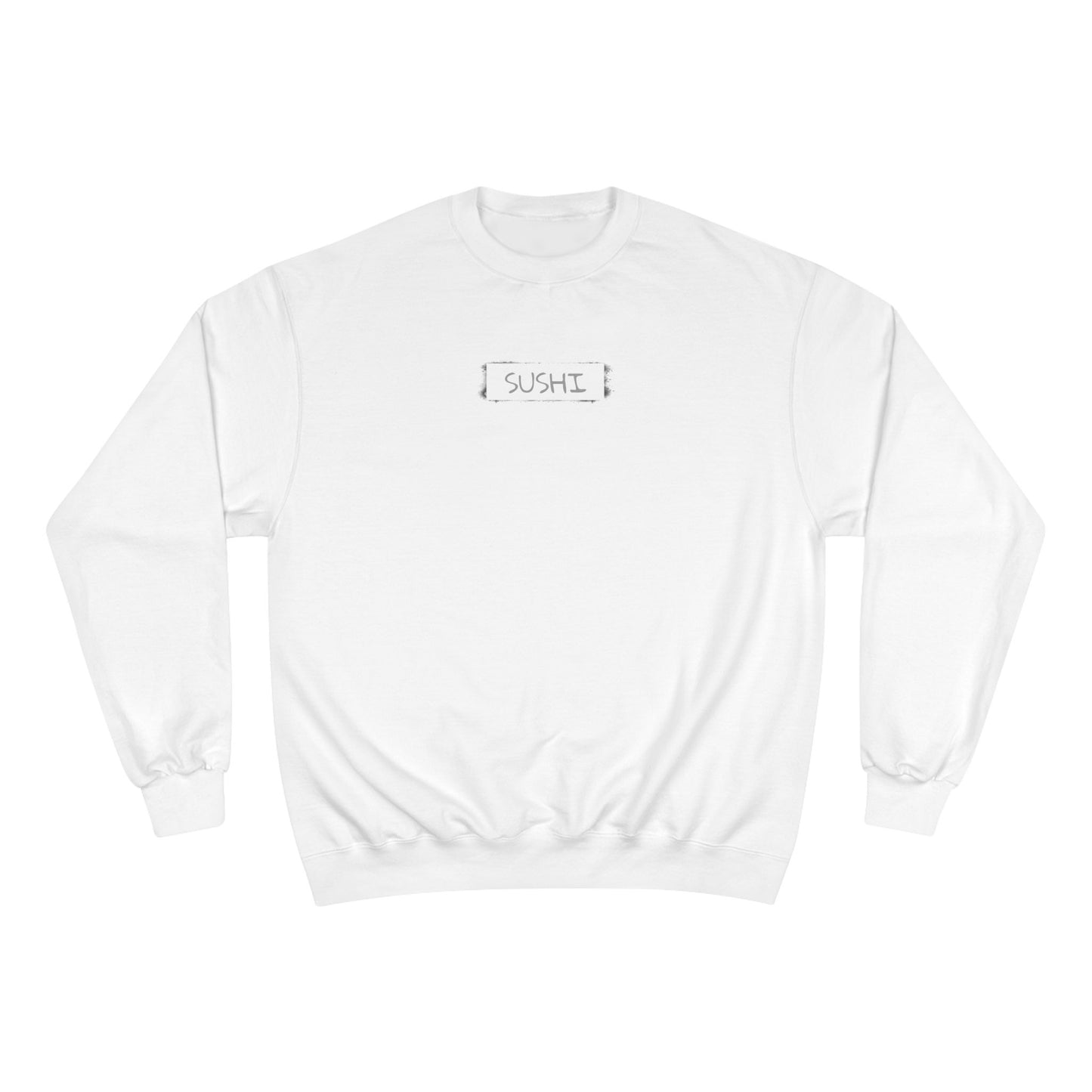 Raw+Sushi "Sushi spray stamp" Champion Sweatshirt white