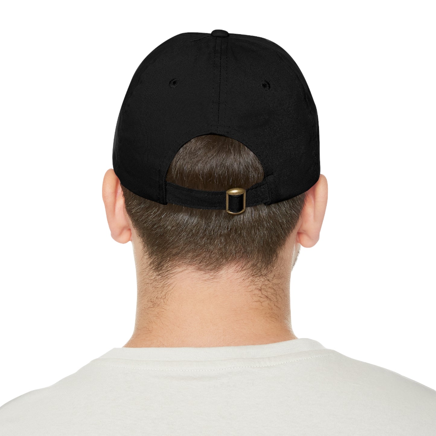 Raw+Sushi "up-face sushi" Dad Hat with Leather Patch blk