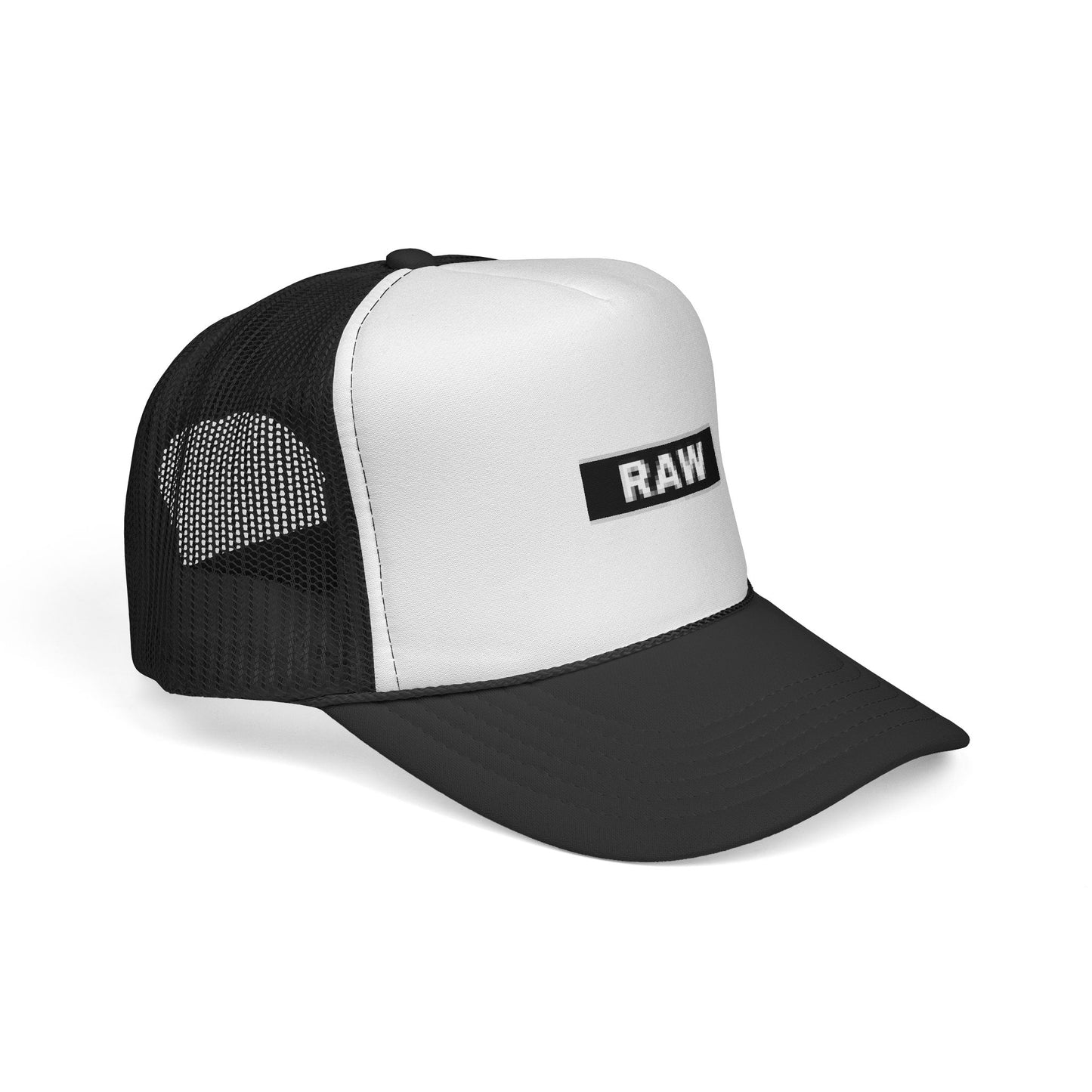 Raw+Sushi "RAW STAMP PIXEL" Trucker Caps blk/white