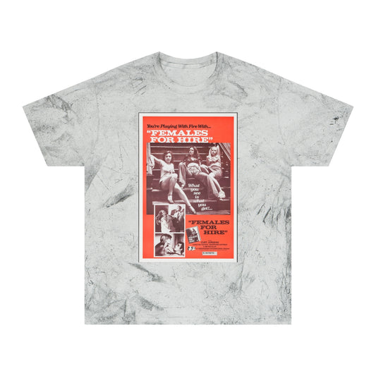Raw+Sushi X Cult Behavior "Females for hire"  Color Blast T-Shirt