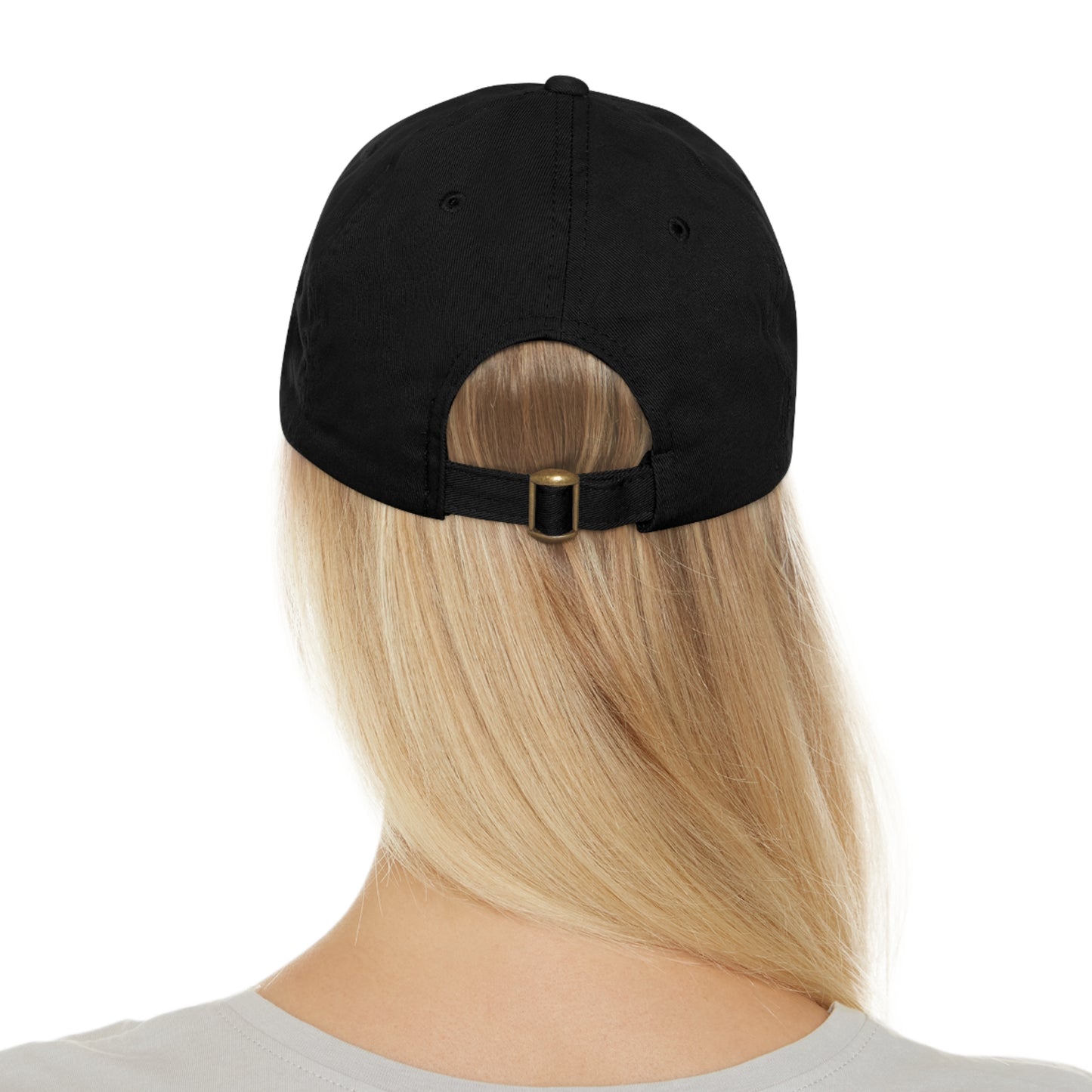 Raw+Sushi "up-face sushi" Dad Hat with Leather Patch blk