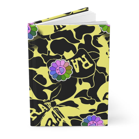 "RAW CAMO" Hardcover Journal Matte YELLOW