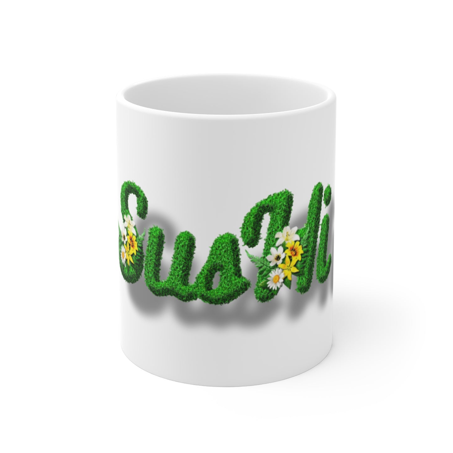 Raw sushi "GRASSY SUSHI" WHITE Mug 11oz