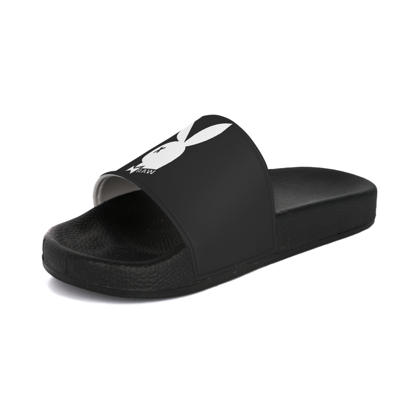 Raw+Sushi "PLAY BOYZ" Slide Sandals BLK/WHT