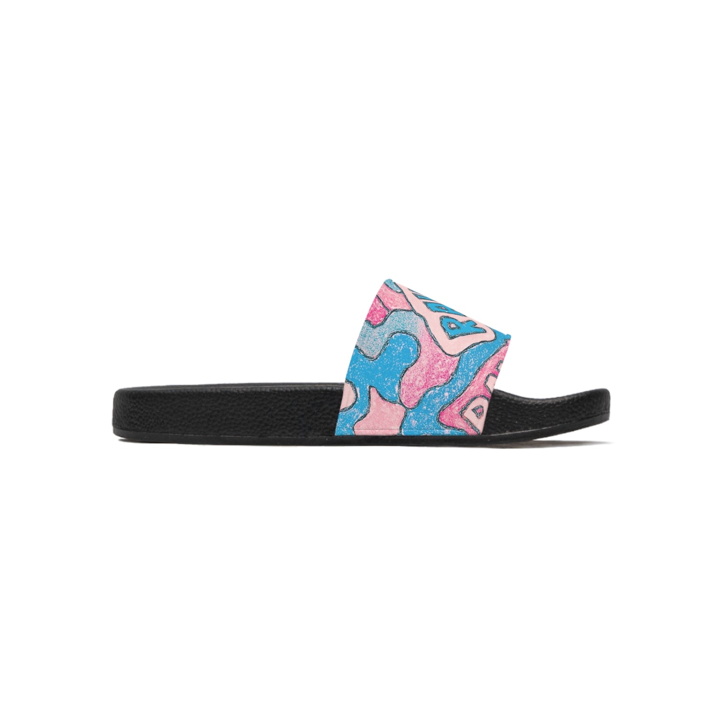 Raw+Sushi "CRAYOLA CAMO" Slide Sandals multi/blk