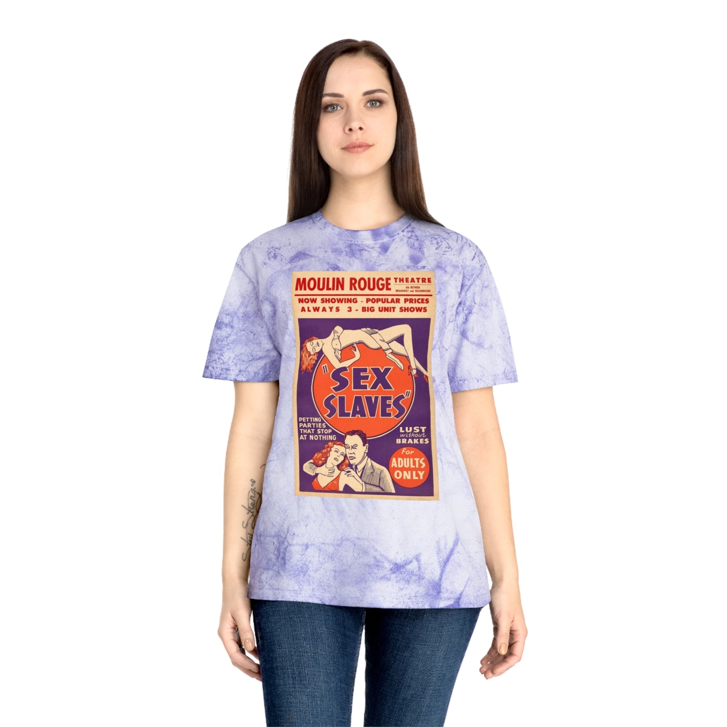 Raw+Sushi X Cult Behavior "Sex slave"  Color Blast T-Shirt GRY