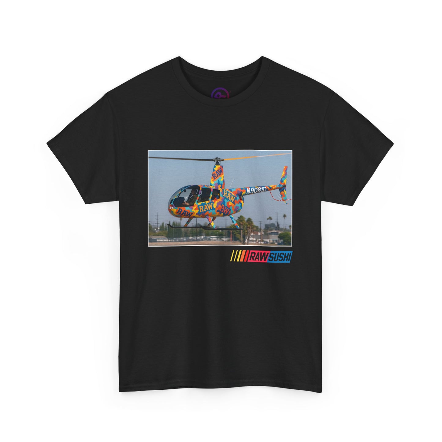 Raw+Sushi "camo chopper" Heavy Cotton Racer Tee