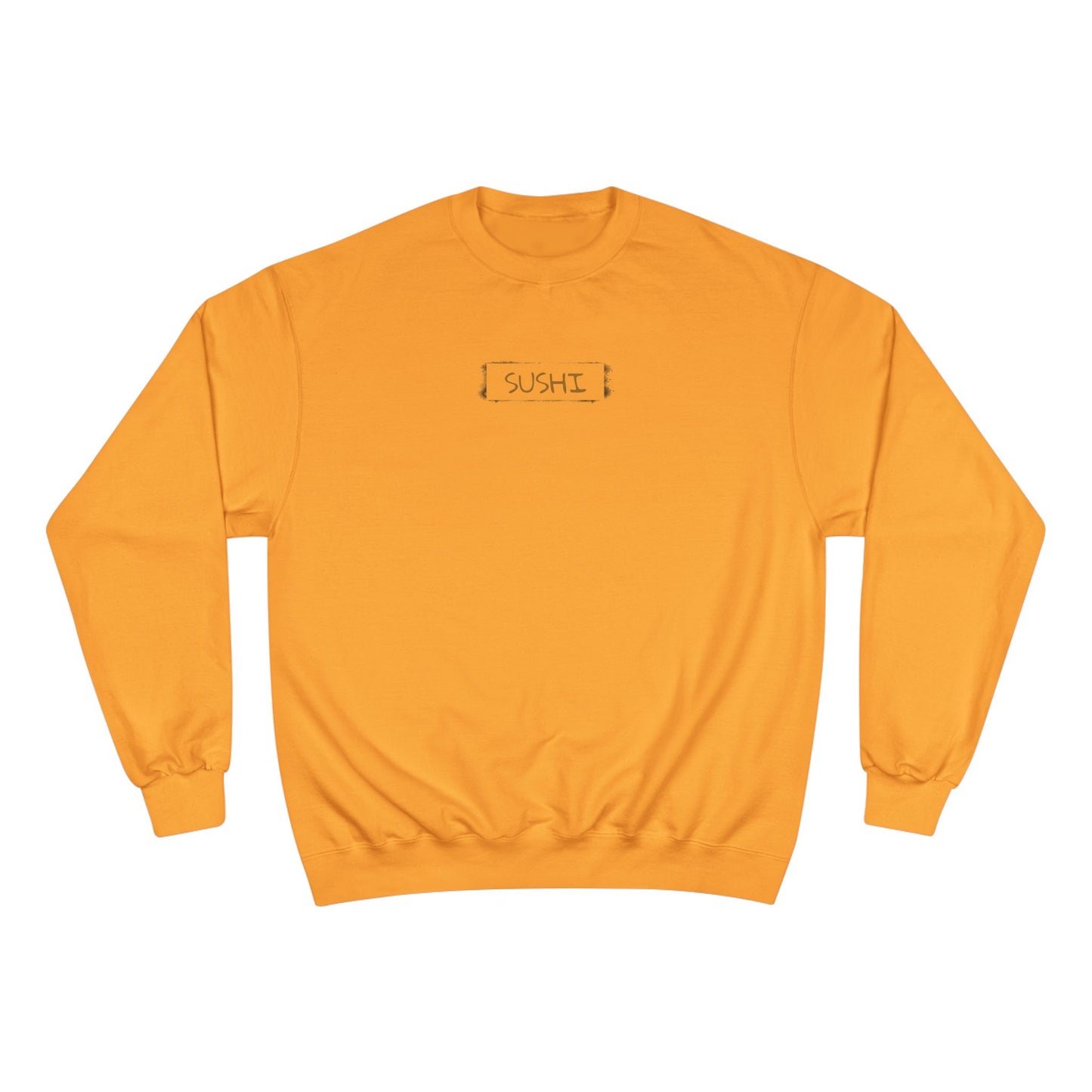 Raw+Sushi "Sushi spray stamp" Champion Sweatshirt gold