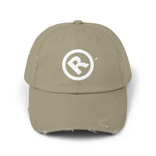Raw+Suhi "R" LOGO Distressed Dad Cap (light olive)
