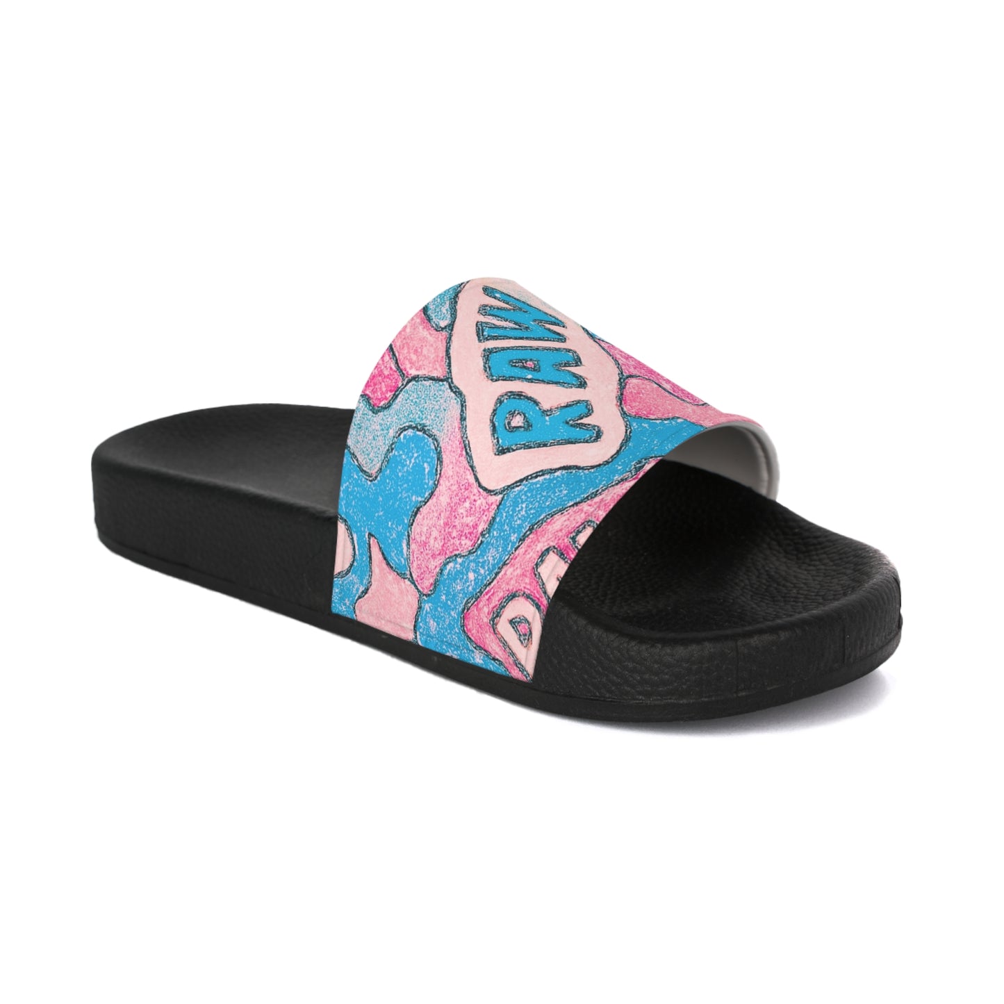 Raw+Sushi "CRAYOLA CAMO" Slide Sandals multi/blk