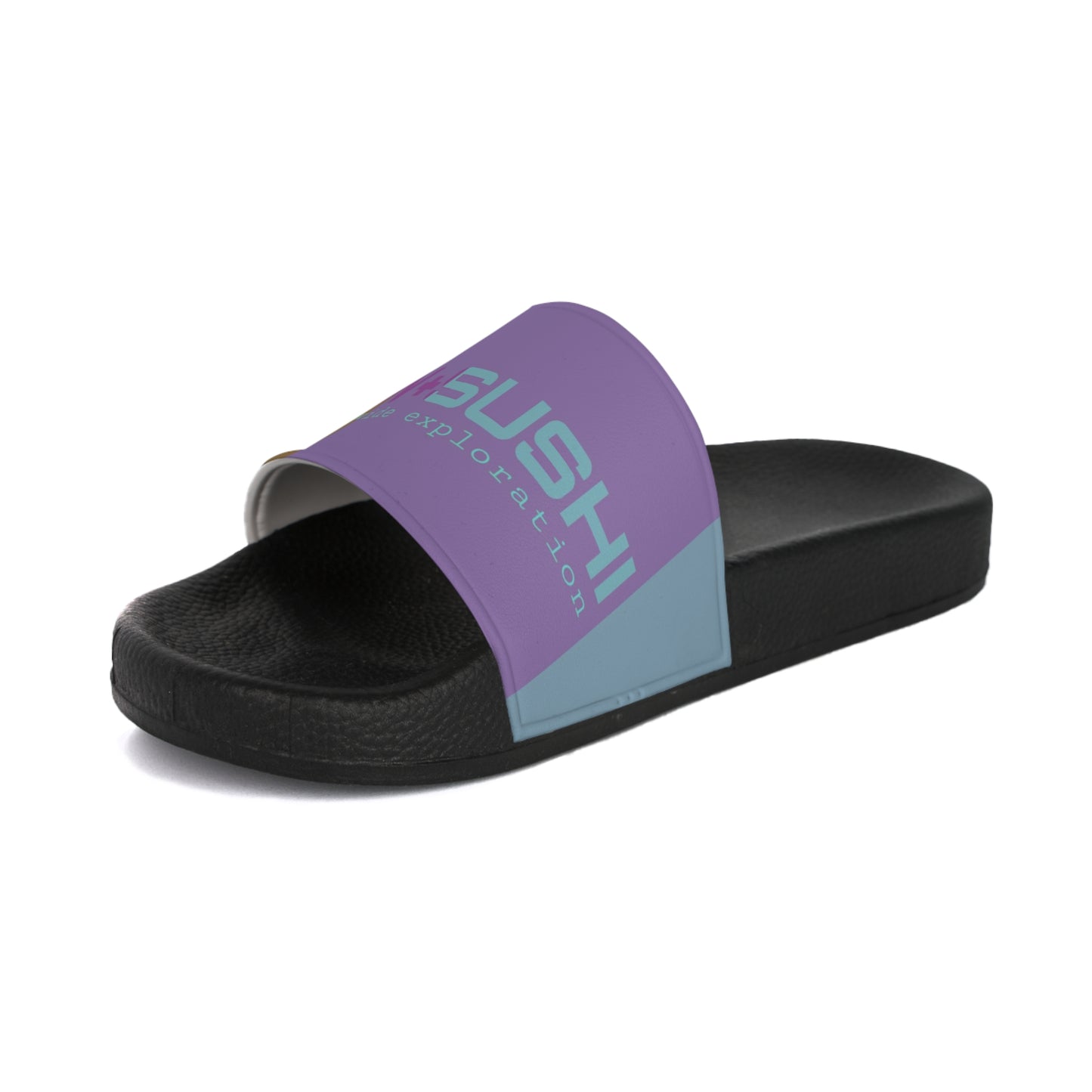Raw+Sushi "world wide exploration" Slide Sandals multi color