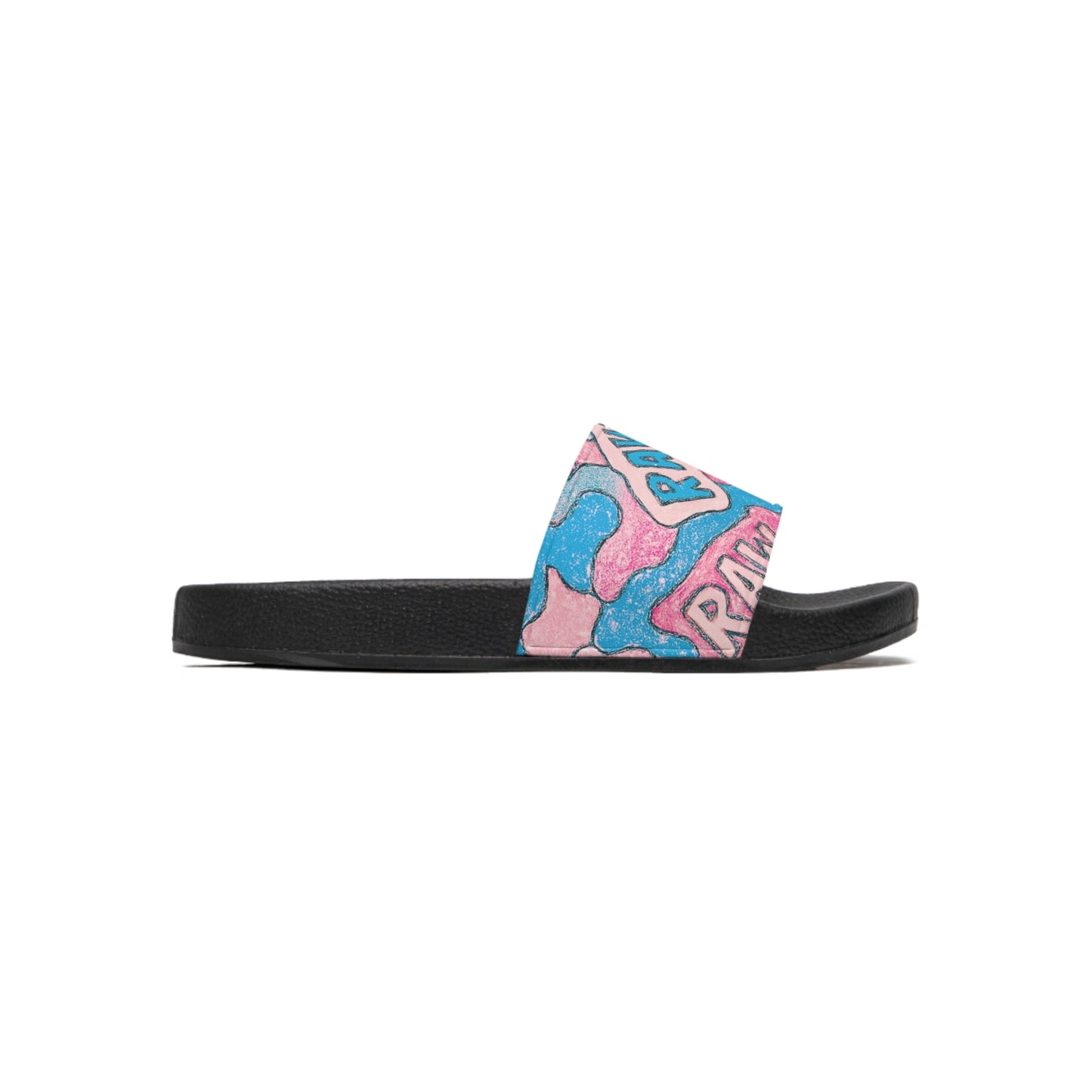 Raw+Sushi "CRAYOLA CAMO" Slide Sandals multi/blk