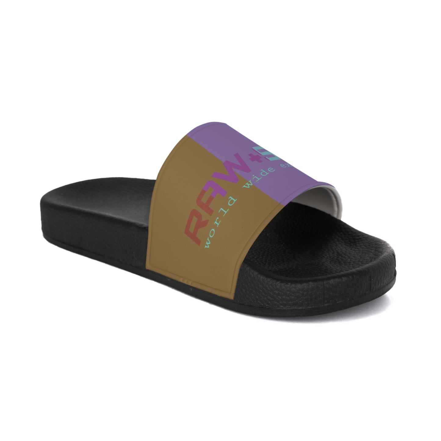 Raw+Sushi "world wide exploration" Slide Sandals multi color