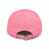 Raw+Suhi "R" LOGO Distressed Dad Cap (True pink)