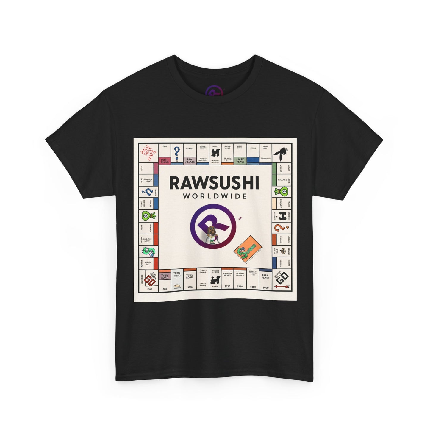 Raw+Sushi "RAWnopoly" Heavy Cotton Tee