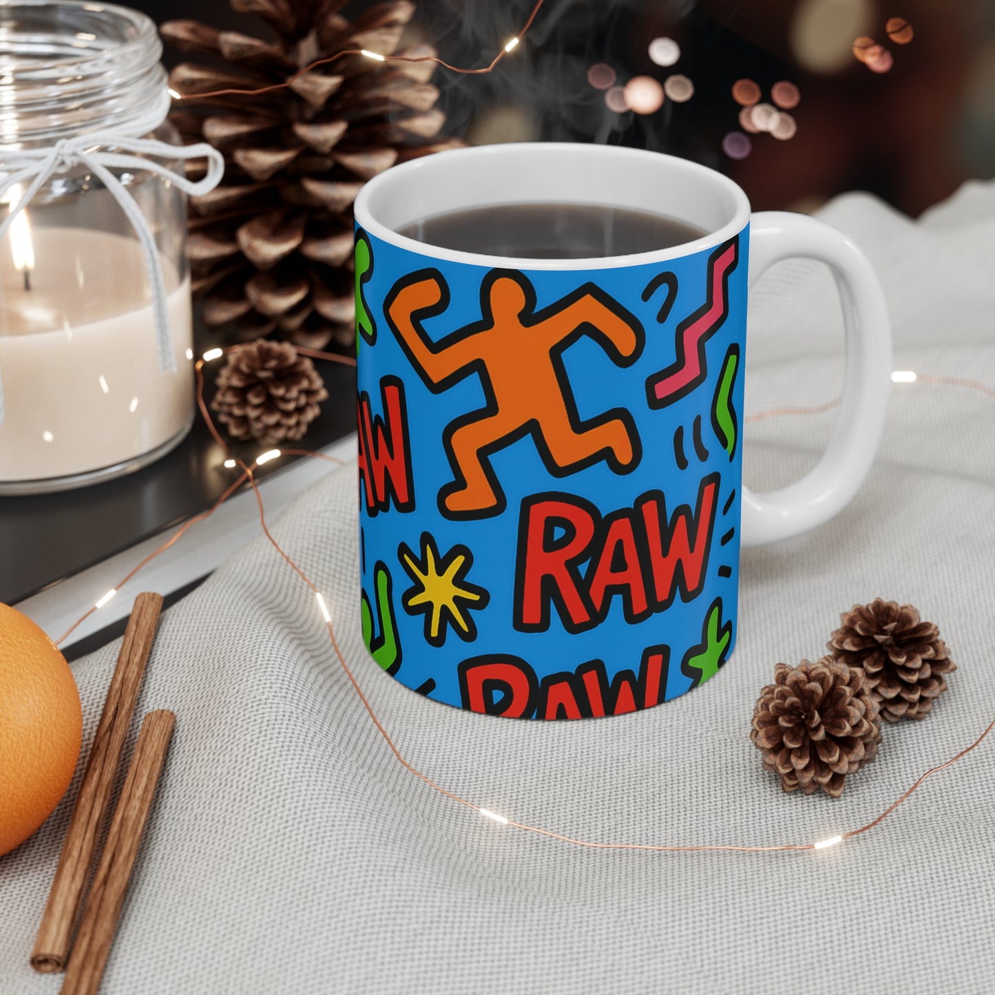 RawSushi "raw graffiti" royal Mug 11oz