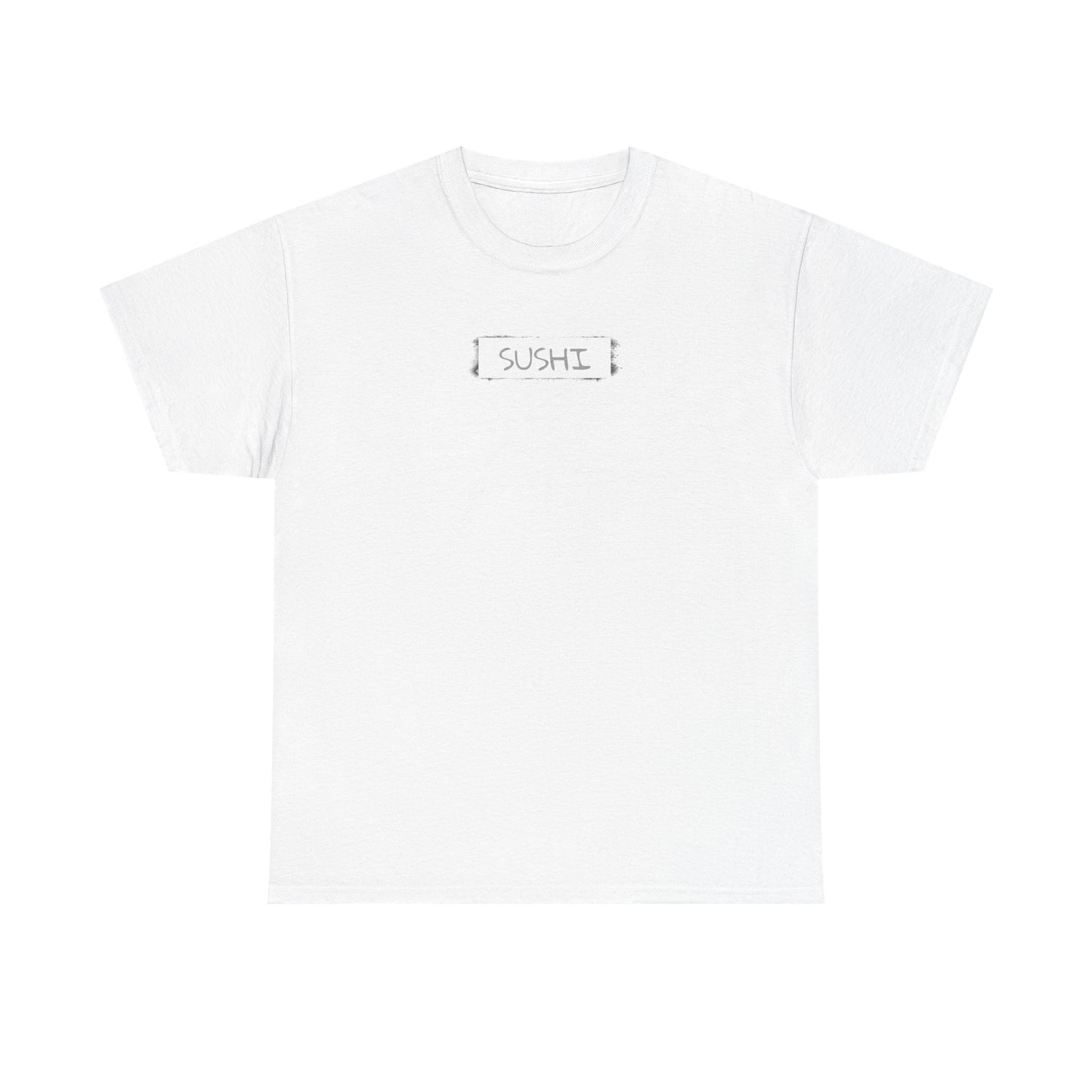 Raw+Sushi "sushi spray stamp" Unisex Heavy Cotton Tee white