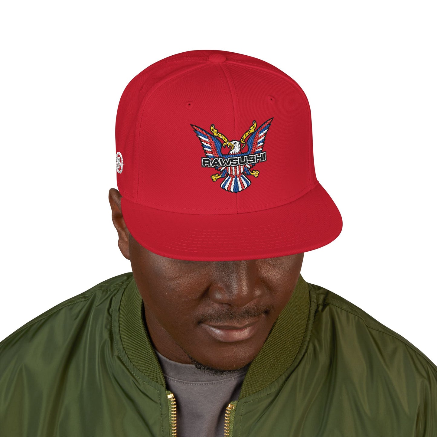 Raw Sushi " RAW SET ' Snapback Hat RED