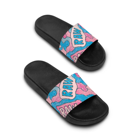 Raw+Sushi "CRAYOLA CAMO" Slide Sandals multi/blk