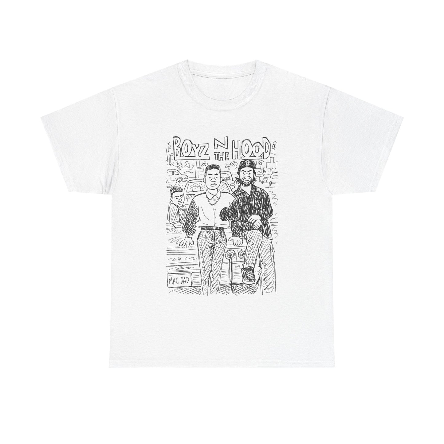 Raw+Sushi "Raw boyz N tha Hood" Heavy Cotton Tee white