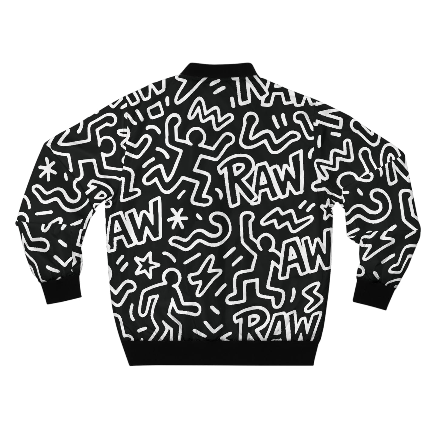 Raw+Sushi "RAW ART" Bomber Jacket BLK&WHT