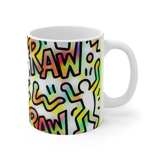 RawSushi "raw graffiti" white Mug 11oz