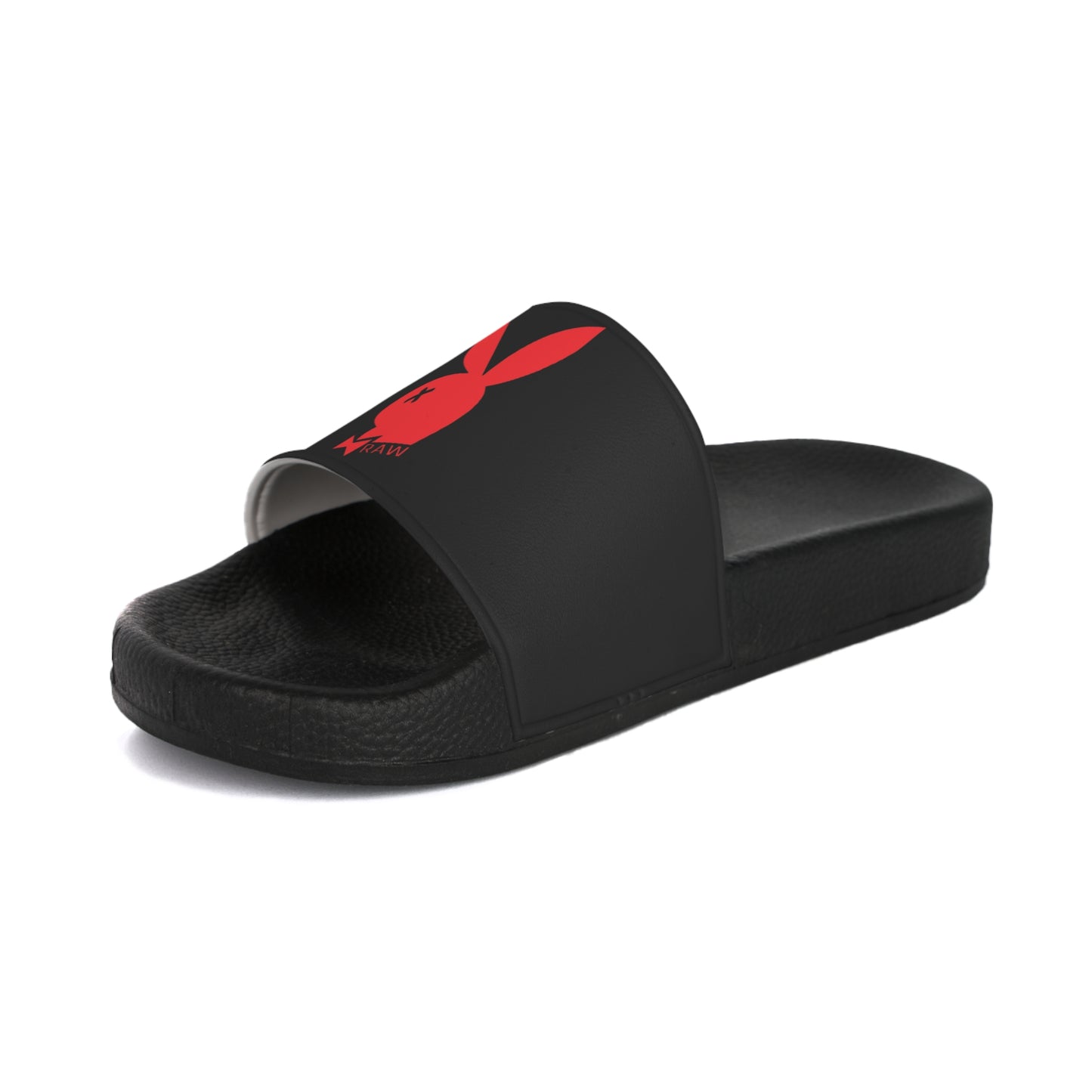 Raw+Sushi "PLAY BOYZ" Slide Sandals BLK/RED