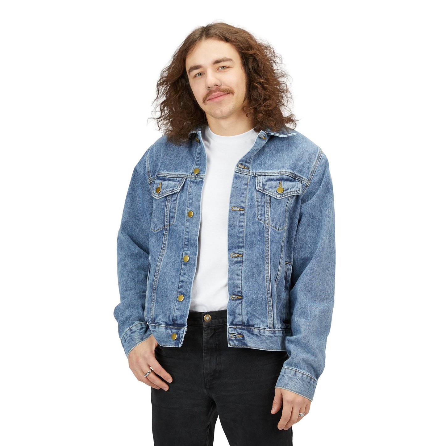 Raw+Sushi Denim Jacket — Classic Lightwash Jean Jacket 'R' Back Logo