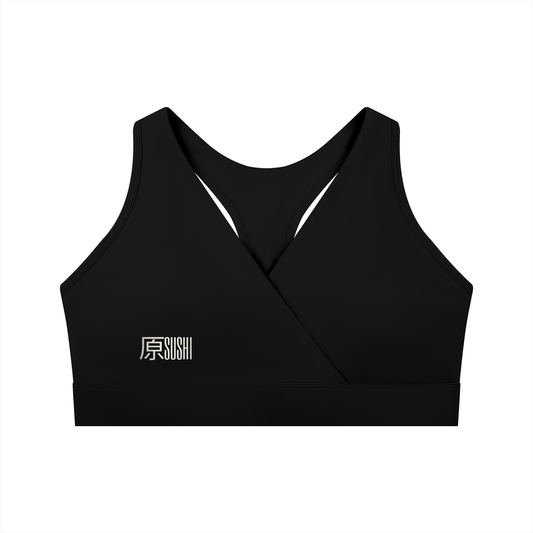 Raw+Sushi "SUSHI GIRLS" Women's Crossover V-Neck Sports Bra
