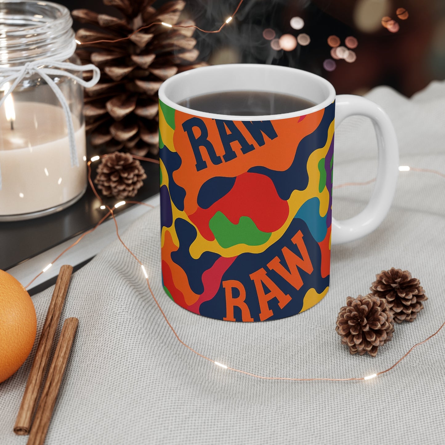 RawSushi "raw camo summer 25'" Mug 11oz