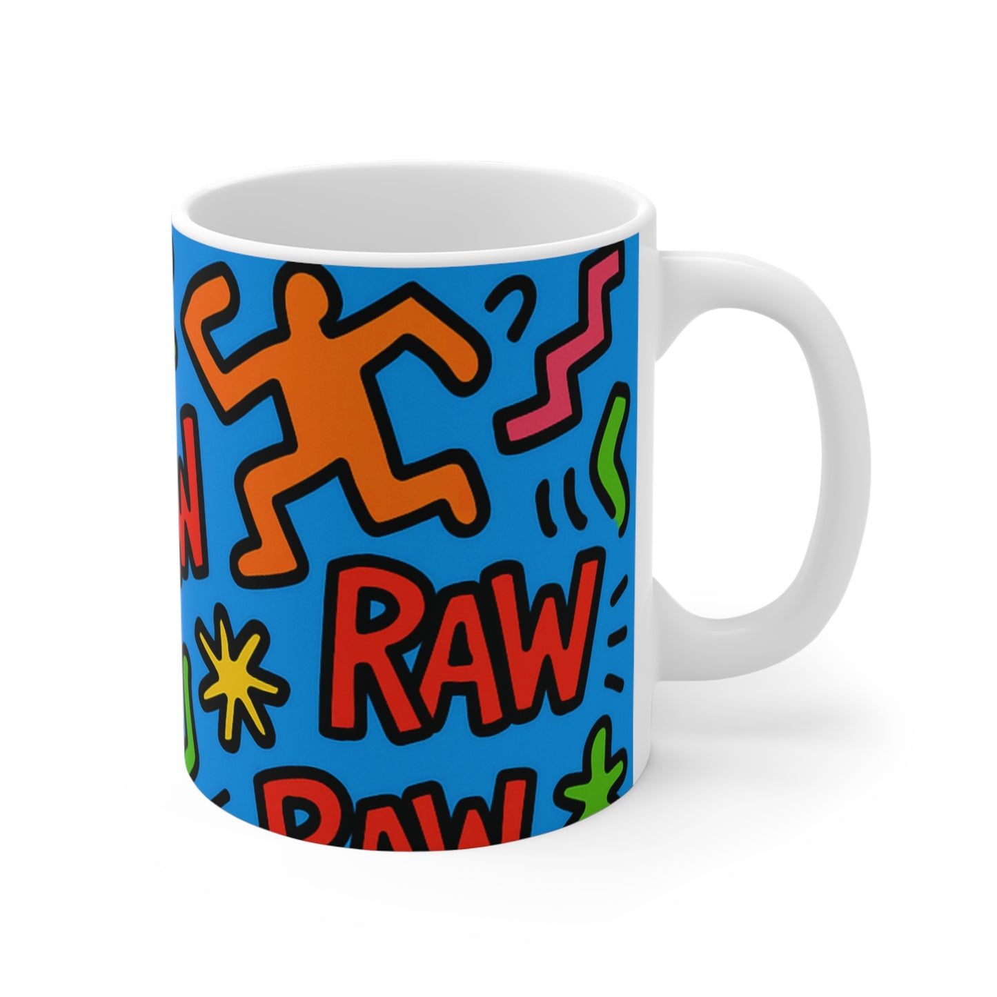 RawSushi "raw graffiti" royal Mug 11oz