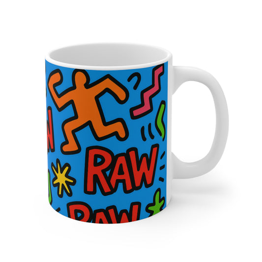 RawSushi "raw graffiti" royal Mug 11oz