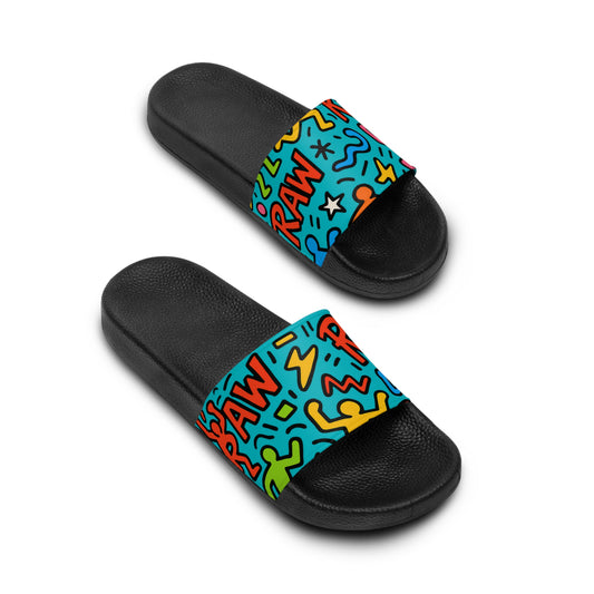 Raw+Sushi "RAW STREET TAG" Slide Sandals white