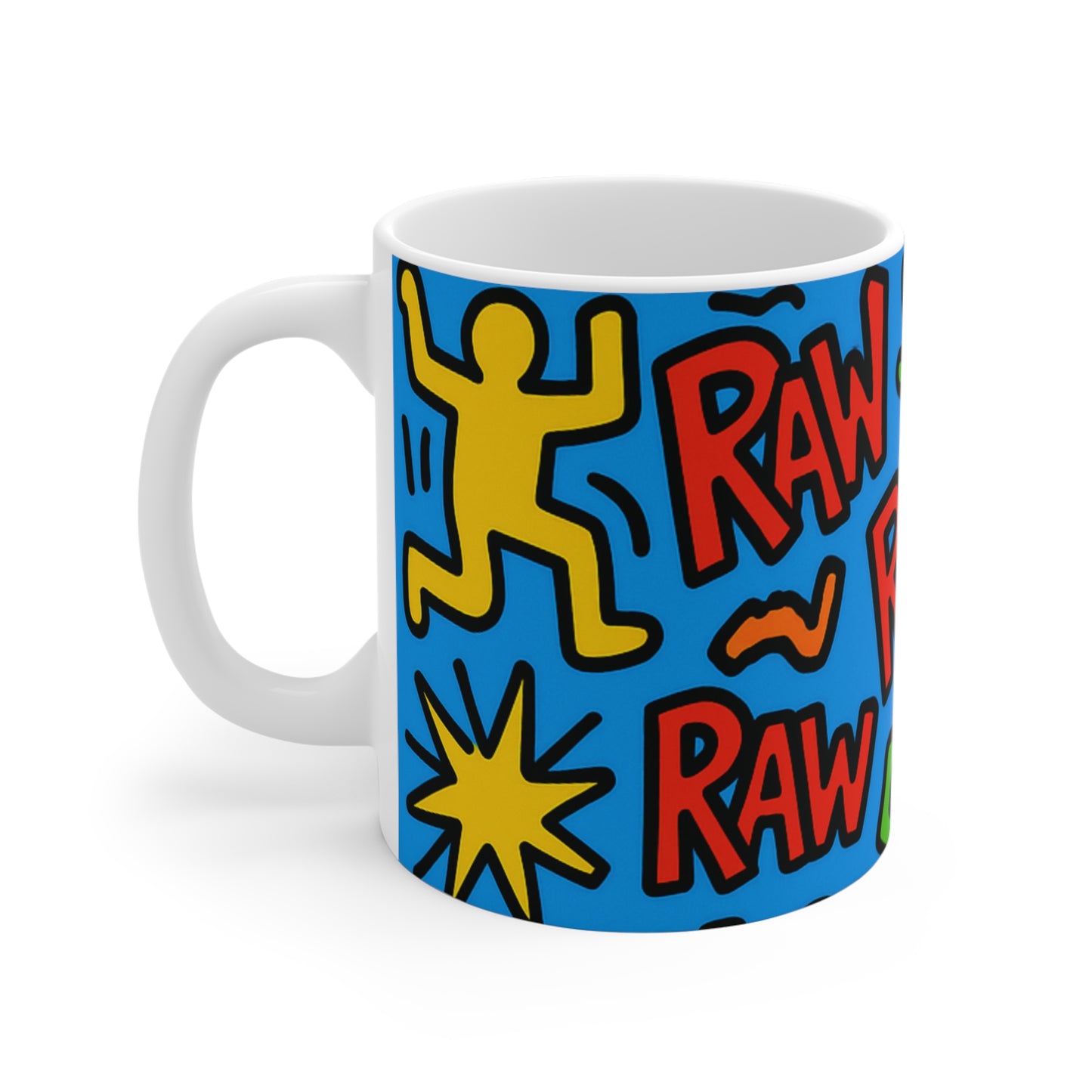 RawSushi "raw graffiti" royal Mug 11oz