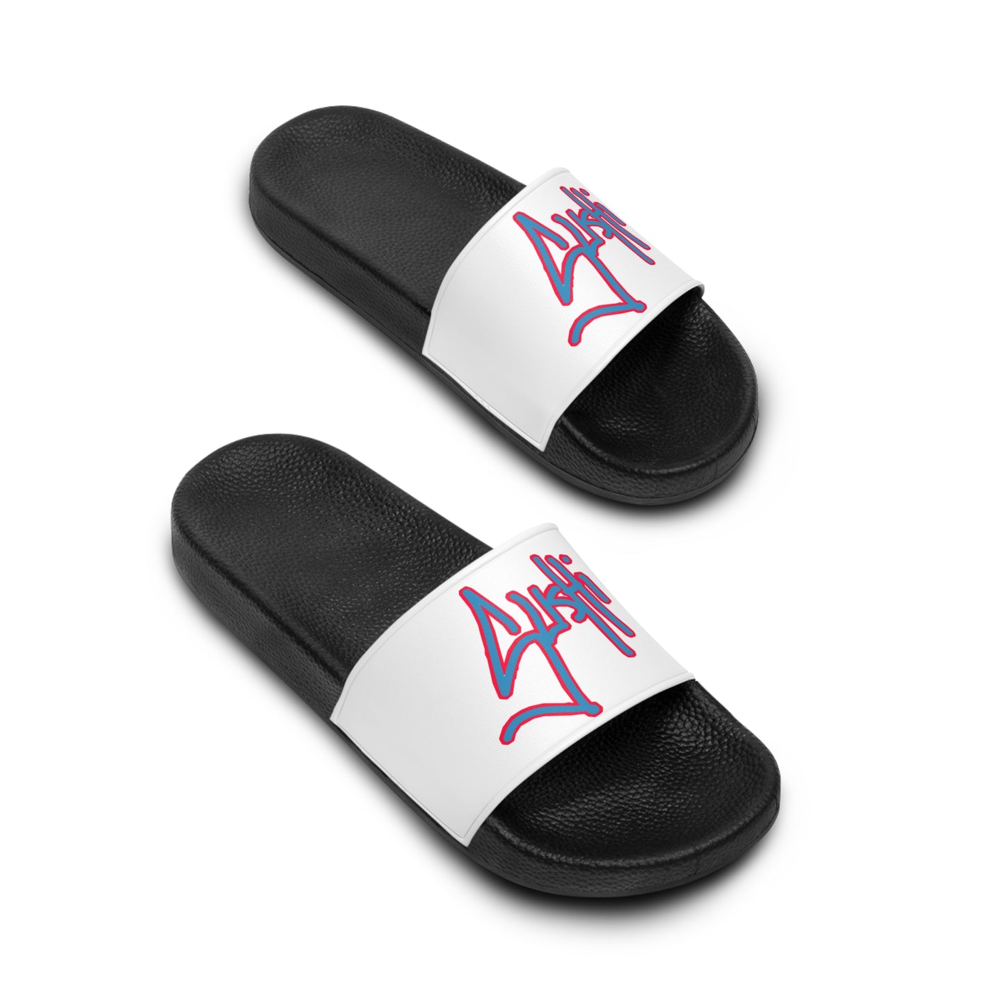 Raw+Sushi "SUSHI STREET TAG" Slide Sandals white