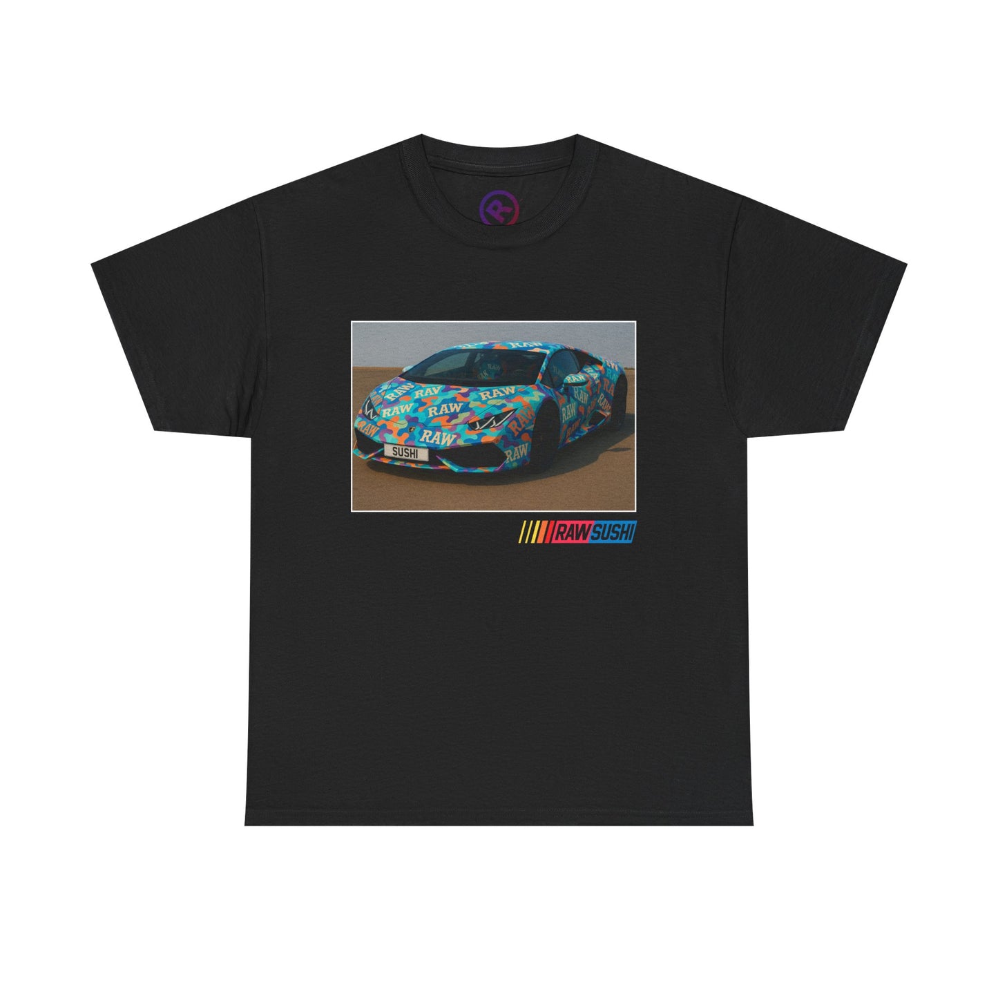 Raw+Sushi "Lambo Camo" Heavy Cotton Racer Tee