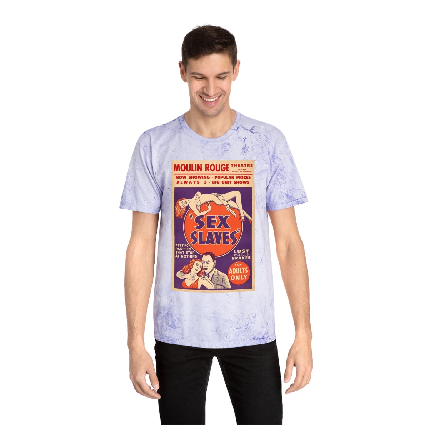 Raw+Sushi X Cult Behavior "Sex slave"  Color Blast T-Shirt GRY
